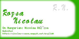rozsa nicolau business card